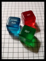 Dice : Dice - Game Dice - Baseball Dice - Set of Three